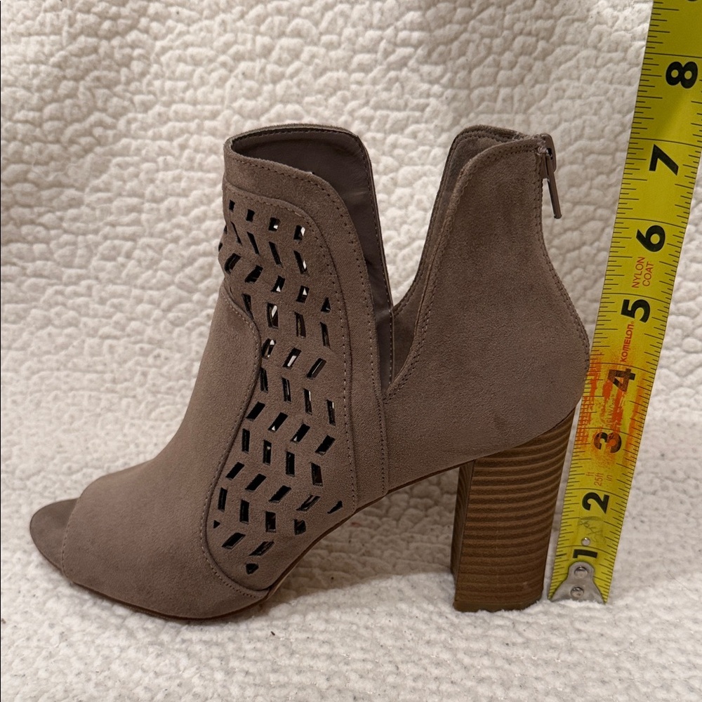 Madden Girl Taupe Cutout Heeled Boots - Picture 7 of 7